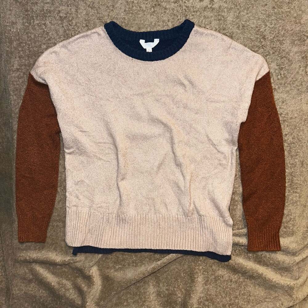 Time and Tru Women's Colorblock Pullover Sweater Size XL